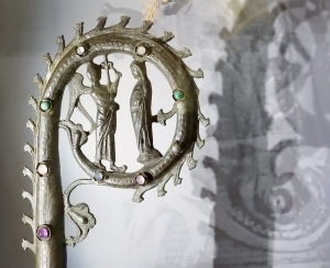 Head of a medieval Bishop's crozier. Photo by Keith
